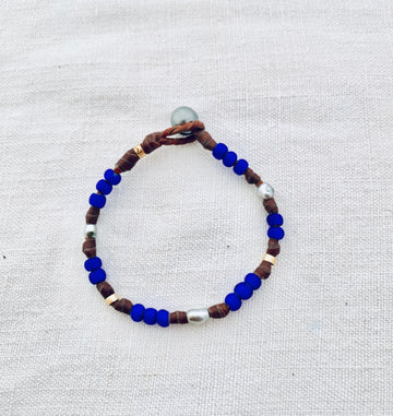 Blue bead bracelet TML1871