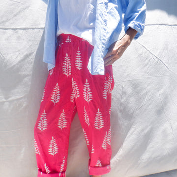 Cotton trouser- Red Feather