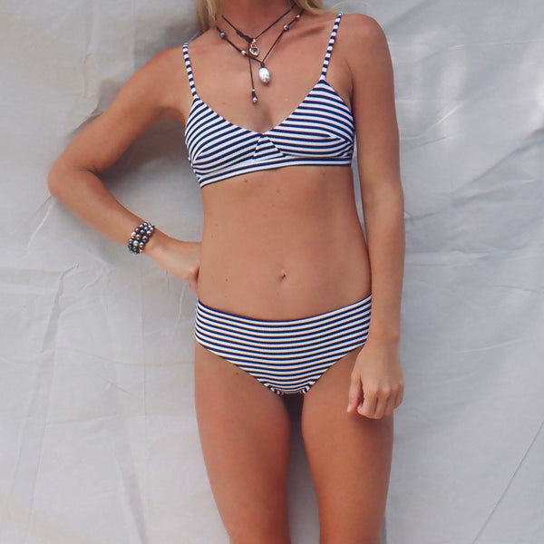 Stripe Bikini Bottom - Fern Stripe