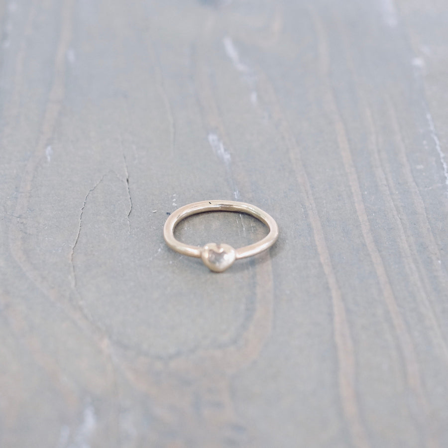 Heart Stacker Ring - Yellow Gold