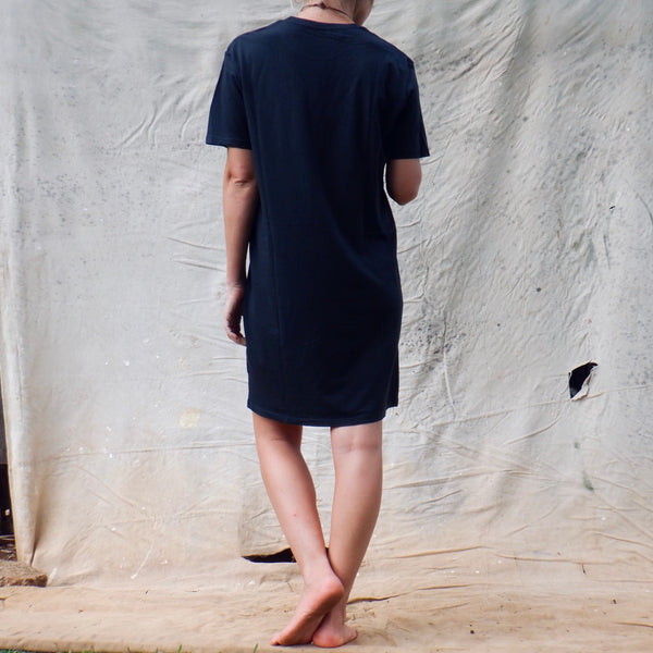Oversized Tee Dress Vintage Black Imrie Industries