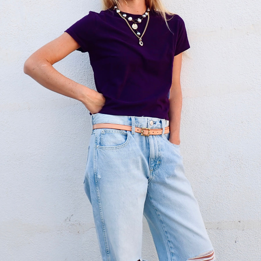 Adine Shrunken Tee - Purple