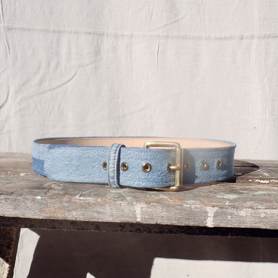 Denim Belt - Brass Buckle