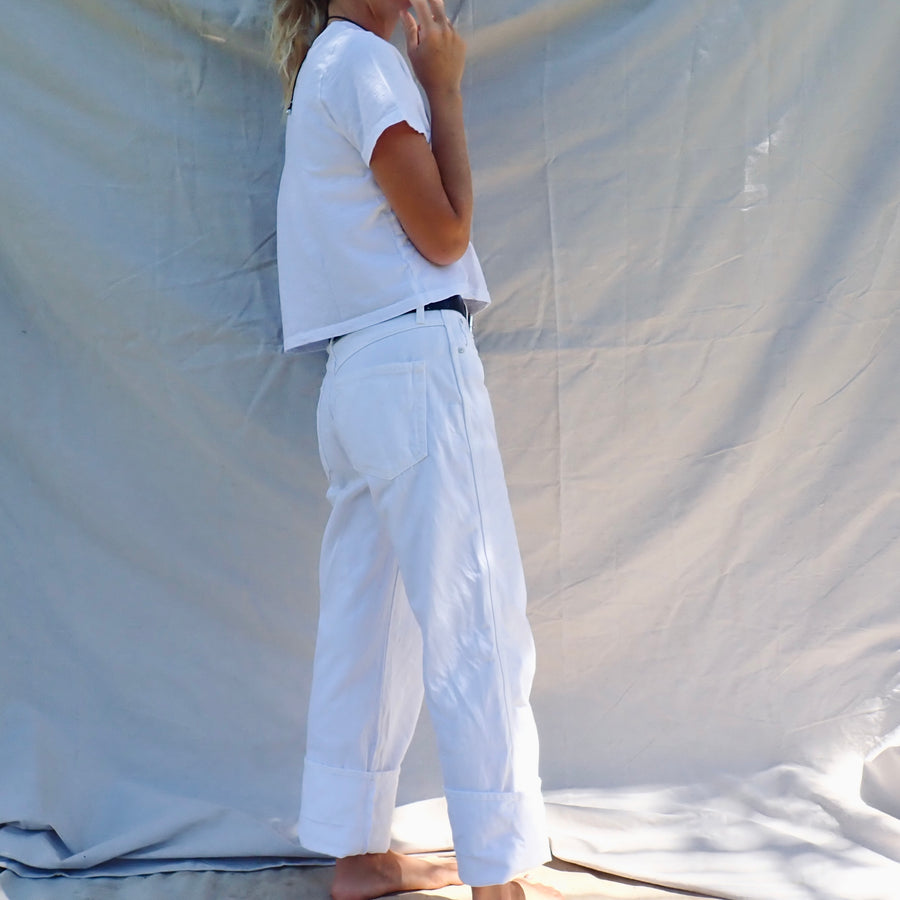 Sonia Cuffed Jeans - Alabaster