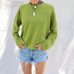 Rhodes Cashmere Pullover - Moss
