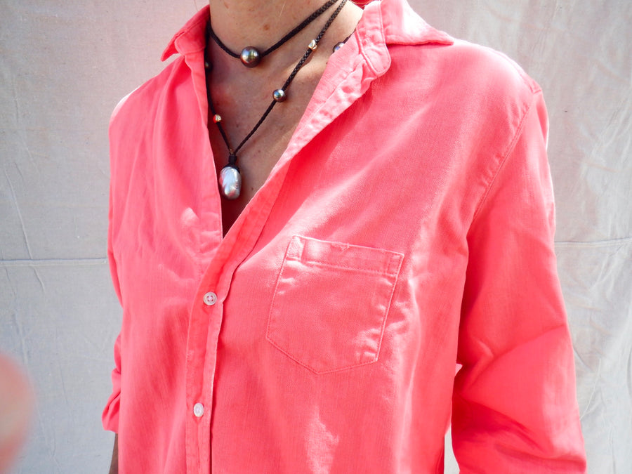 Relaxed Buttonup - Wild Strawberry