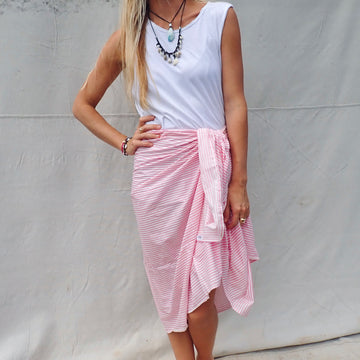 Sarong - Pink Stripe