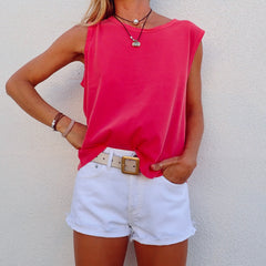 Imrie Crop Tank - Rose