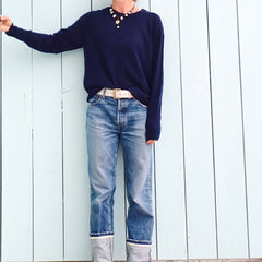 Sloane Cashmere Pullover - Navy