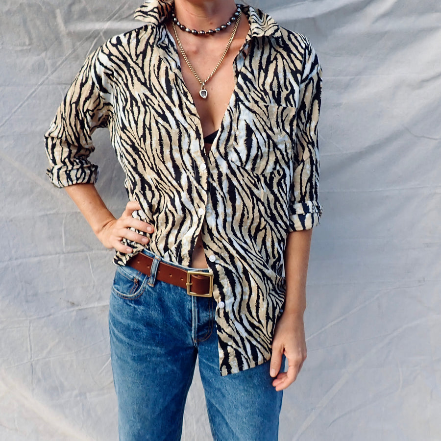 Buttondown Shirt - Tiger Print