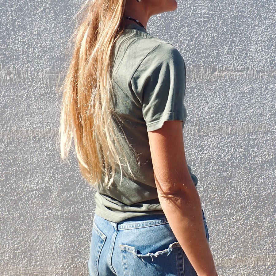 Basic Crop Tee - Vetiver