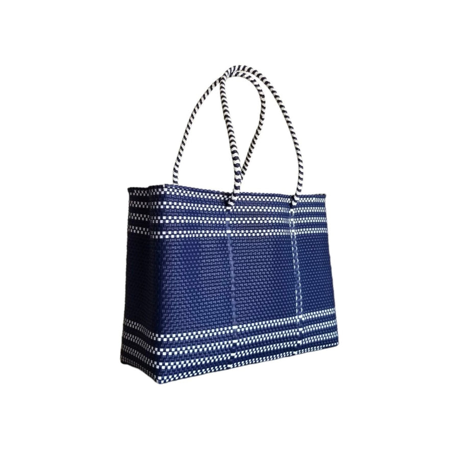 Mercado bag- navy / white stripes