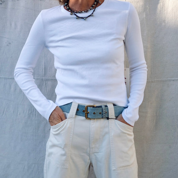 Slim Rib Tee - White – Imrie Industries