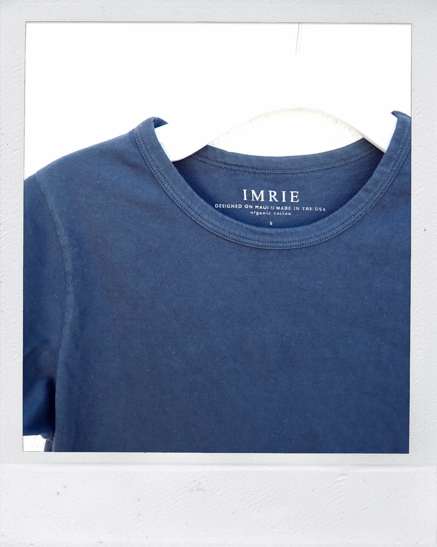 Double Weight Basic Crop Tee - Seaborne