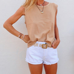 Imrie Crop Tank - Iced Coffee