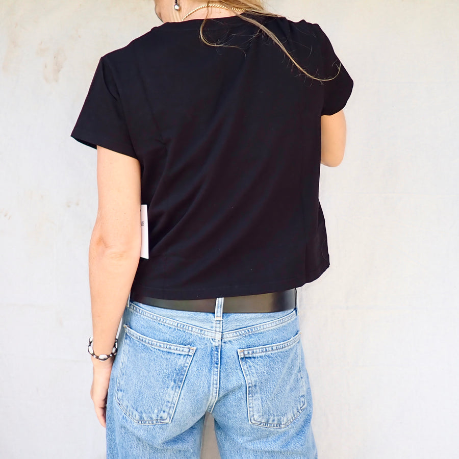 Adine Shrunken Tee - Black