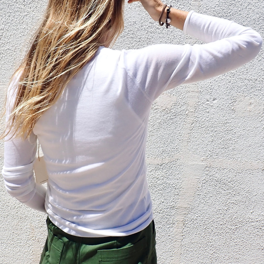 Long Slim Tee - Cream