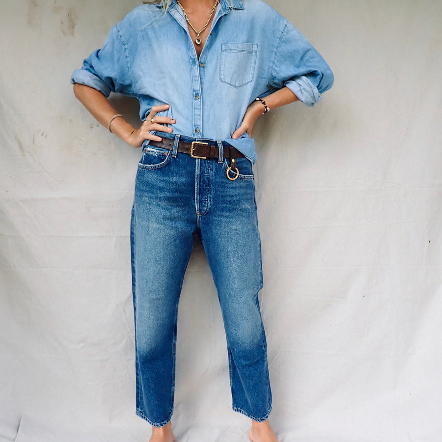 90’s Crop Mid Rise Loose Straight- Bounty