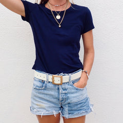 Baby Tee - Dark Navy