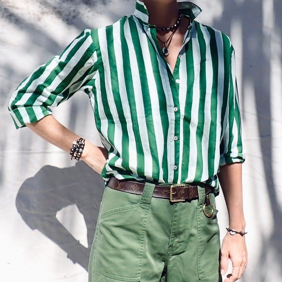 Shirt - Green Stripes