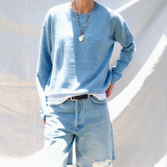 SLOANE Cashmere Boxy Pullover - Denim