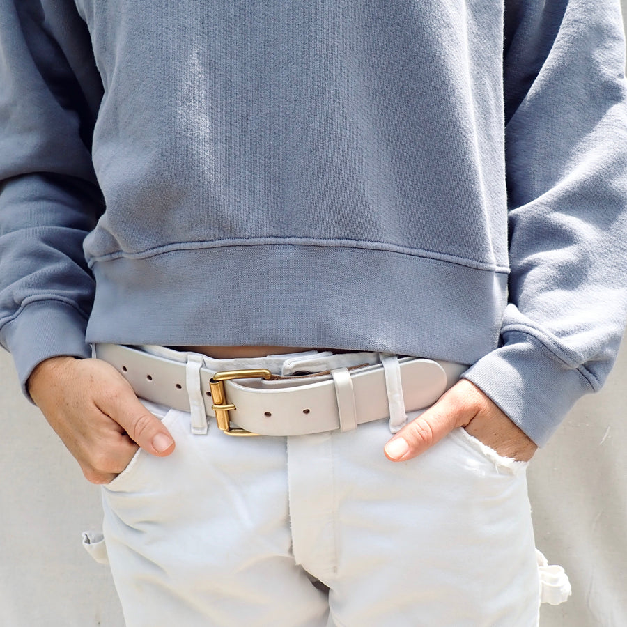 Silver belt - brass rollo buckle