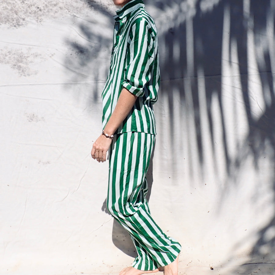 Pant- Green Stripe