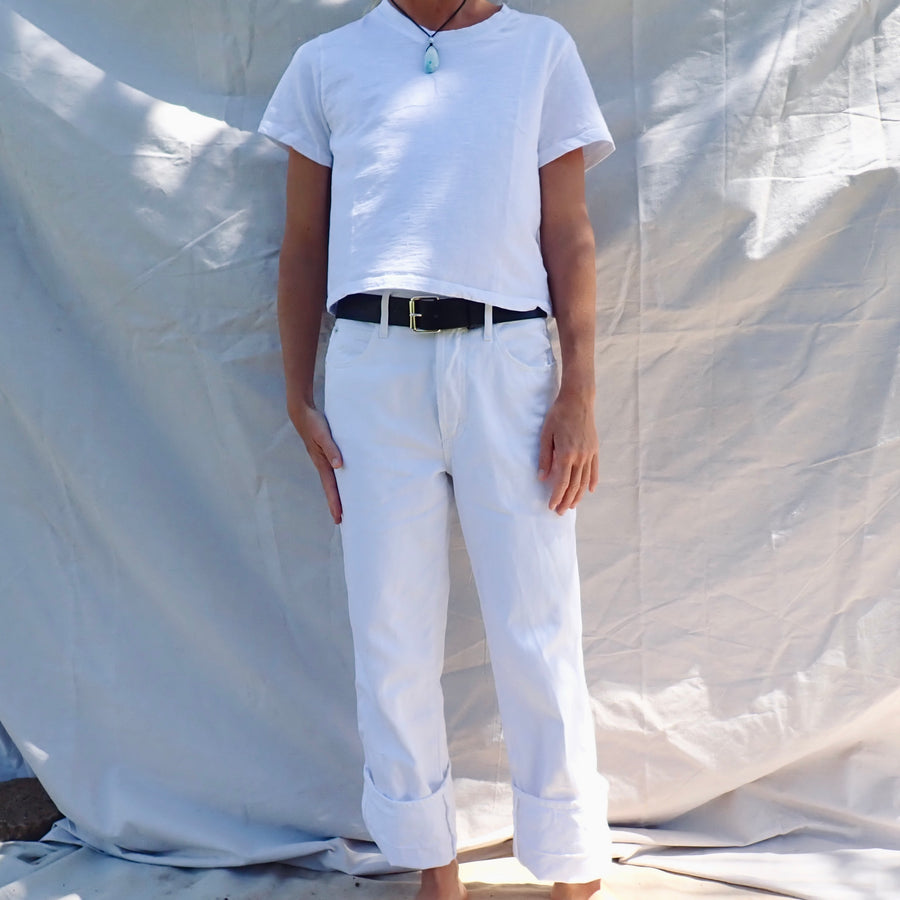 Sonia Cuffed Jeans - Alabaster