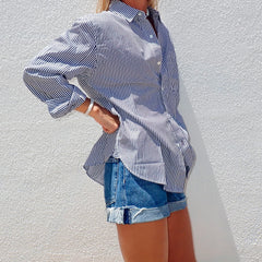 Ruth Oversized Shirt - Black/Egg Shell