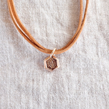 Hex Forget me not pendant