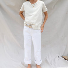 Basic Crop Tee - Cream