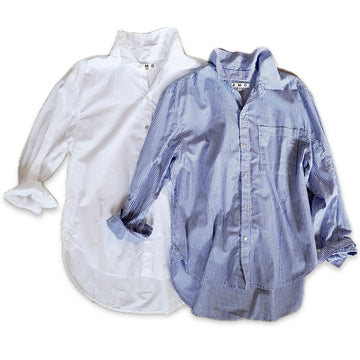 Ruth Oversized Shirt - Blue Multi Stripe