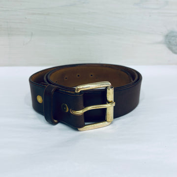 Brown Belt - Brass Rollo Buckle
