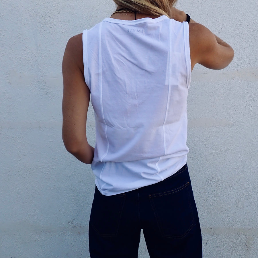 V-Neck Tank Organic Cotton - White