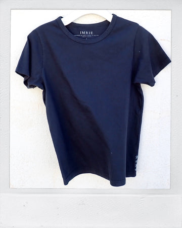 Double Weight Basic Crop Tee - Seaborne