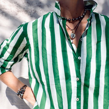 Shirt - Green Stripes