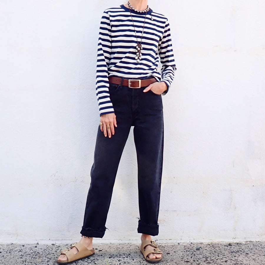 Brigitte Long Sleeve Tee - Twilight/Bone