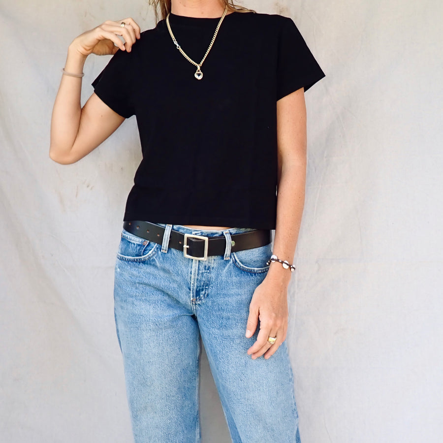 Adine Shrunken Tee - Black