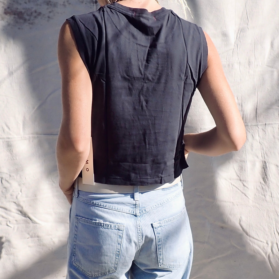 Sleeveless Babe Tee - Vintage Black