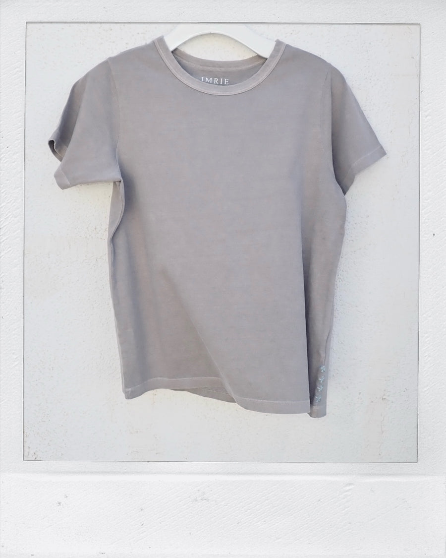 Double Weight Basic Crop Tee - Goat