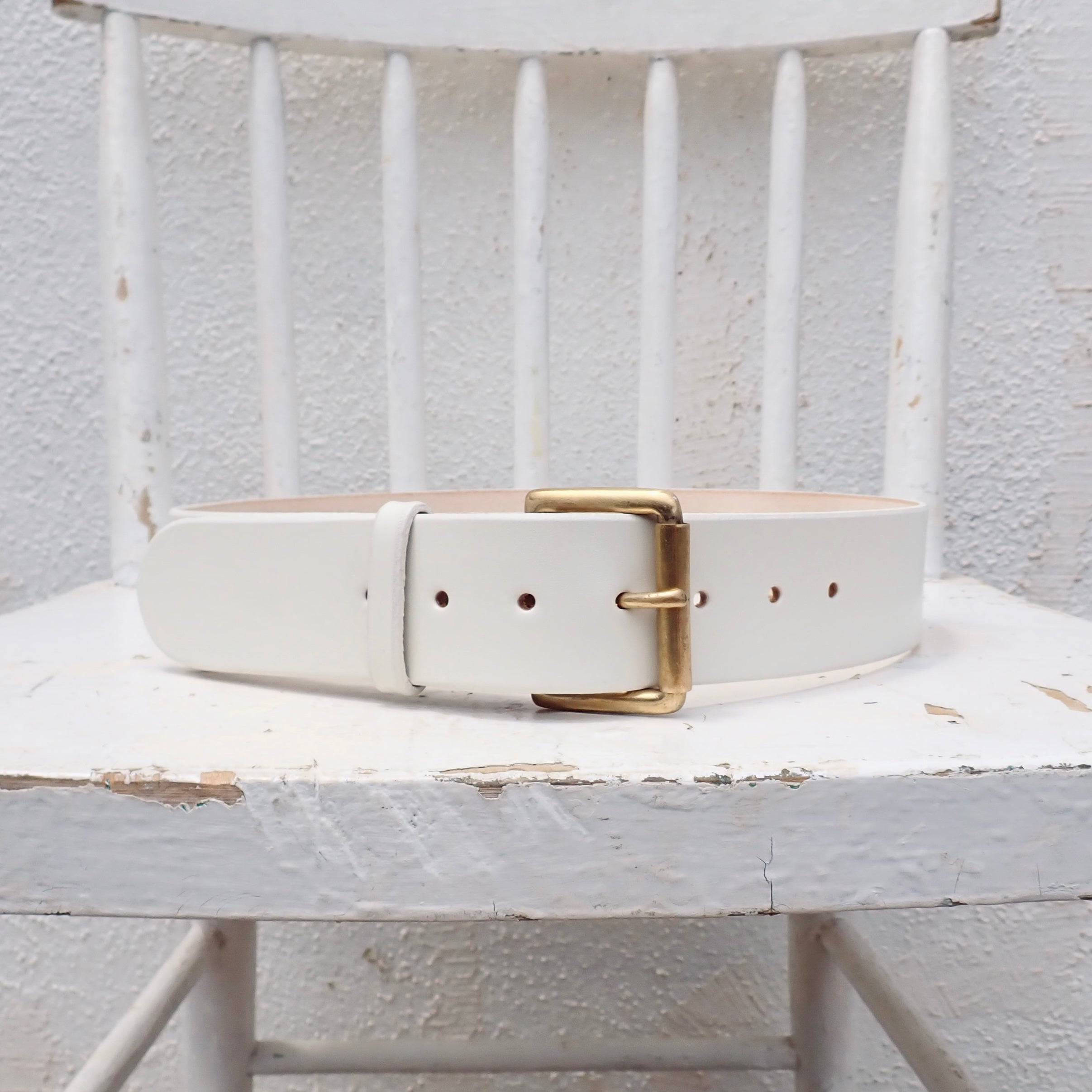 White Belt - Brass Rollo Buckle – Imrie Industries display picture 1