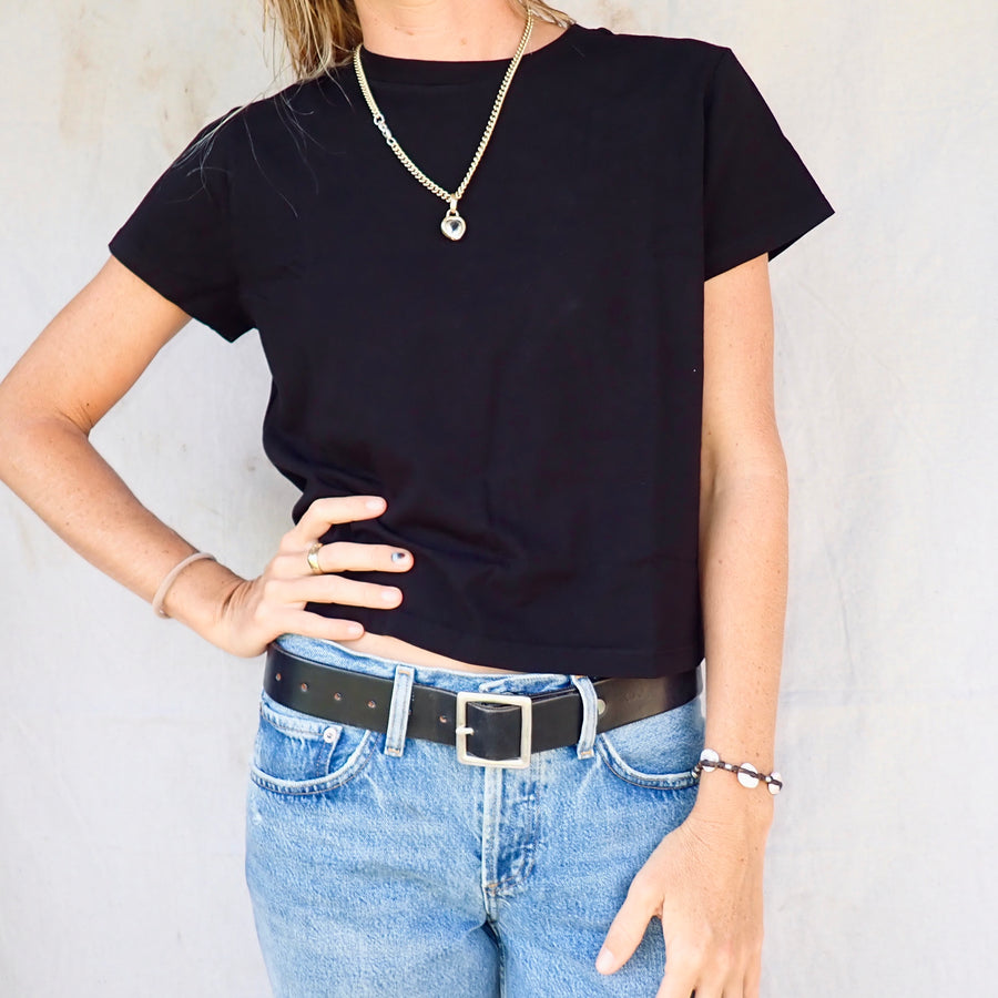 Adine Shrunken Tee - Black