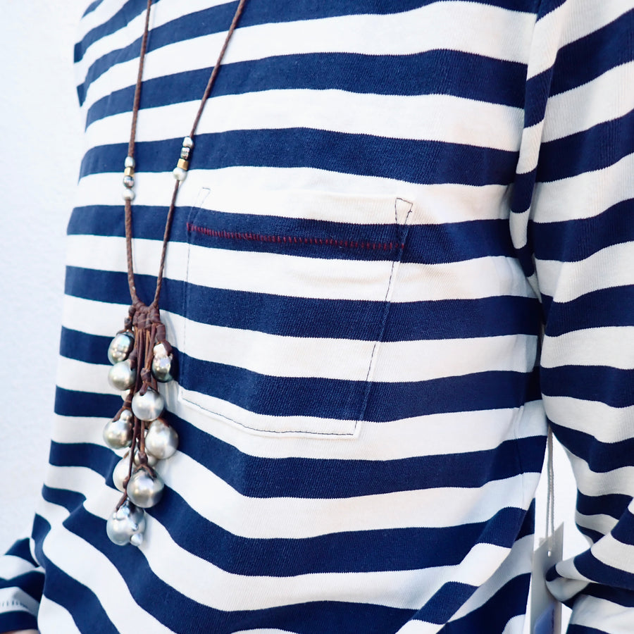 Brigitte Long Sleeve Tee - Twilight/Bone