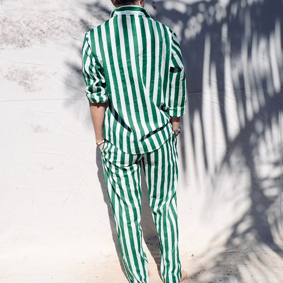 Pant- Green Stripe