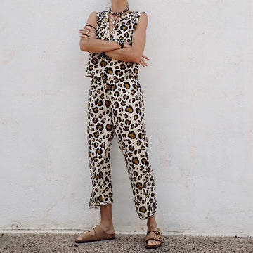 Wide Leg Cotton Pant - Big Leo