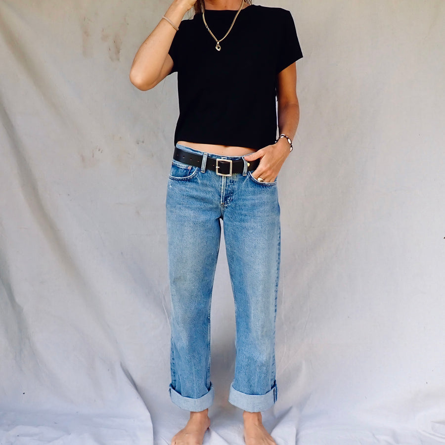 Adine Shrunken Tee - Black