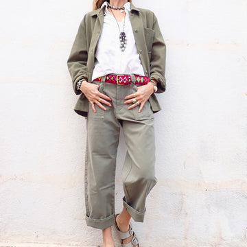 POMONOK Gusset Cargo Pants - Khaki