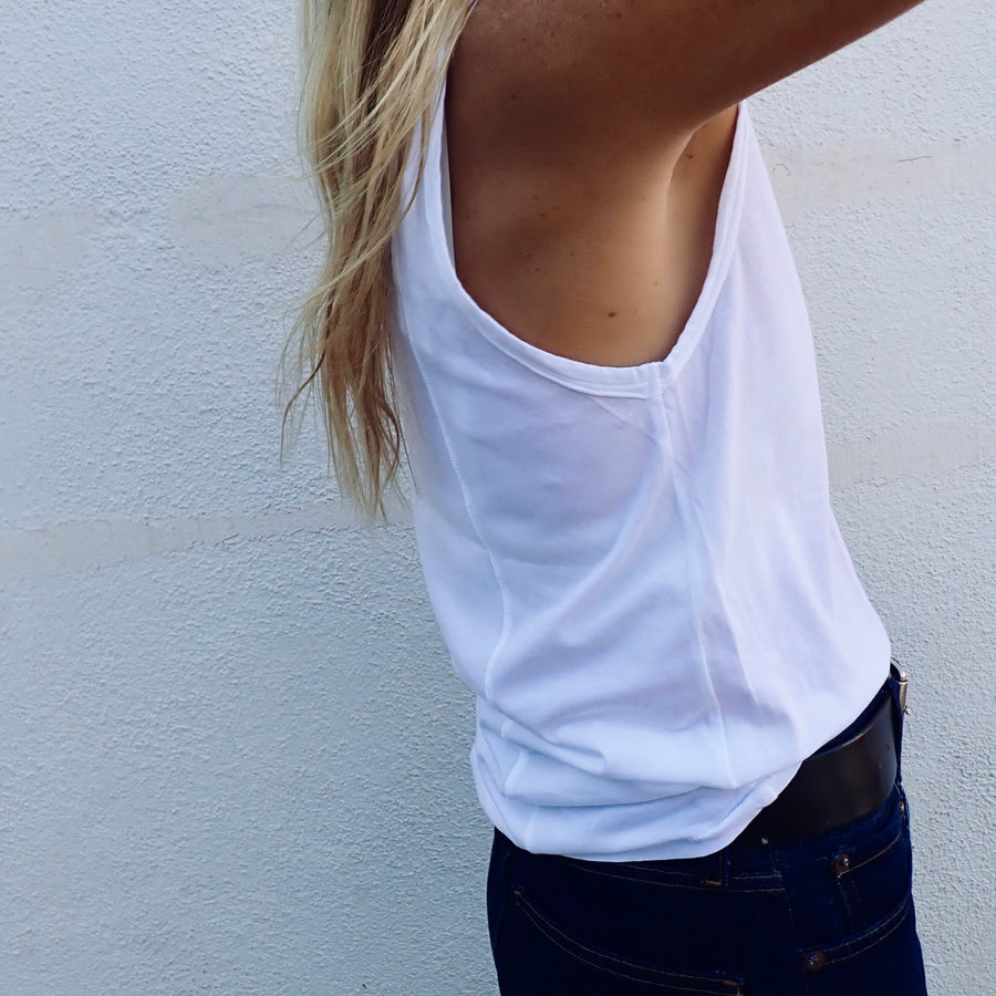 V-Neck Tank Organic Cotton - White