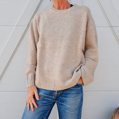 Aster Cashmere Pullover - Oatmeal