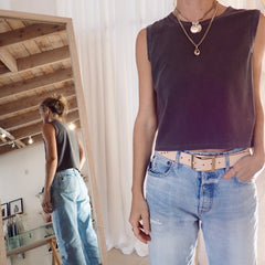 Imrie Crop Tank - Dark Choc